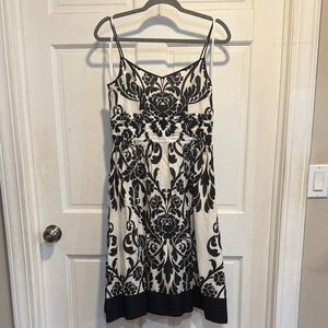 Ann Taylor Black and Cream Dress